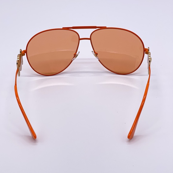 NEW VERSACE VE2249 1485/74 AVIATOR SUNGLASSES VERSACE MOD 2249 ORANGE AVIATOR - Picture 11 of 15
